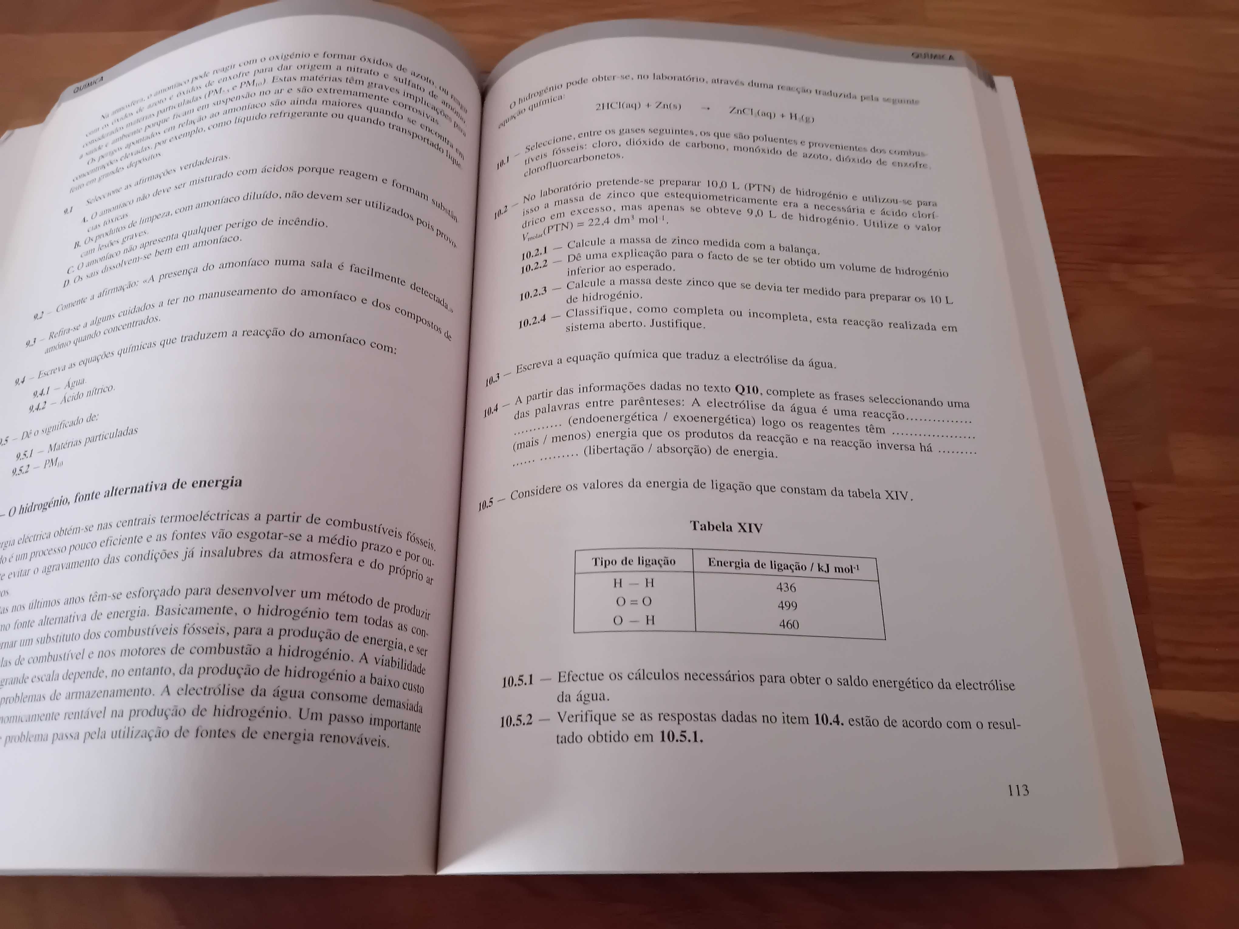 Problemas de Física e Química - 10º e 11º Anos