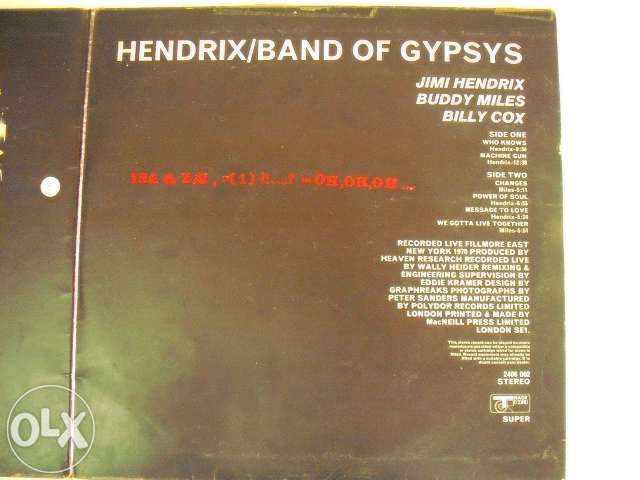 Jimmy hendrix - and the band of gipsys - lp