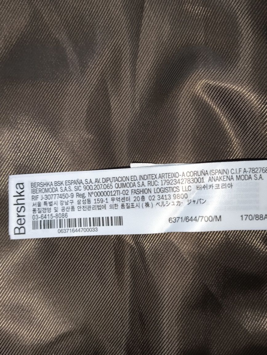 Bershka nowa pudełkowa  marynarka oversize krata kratka M