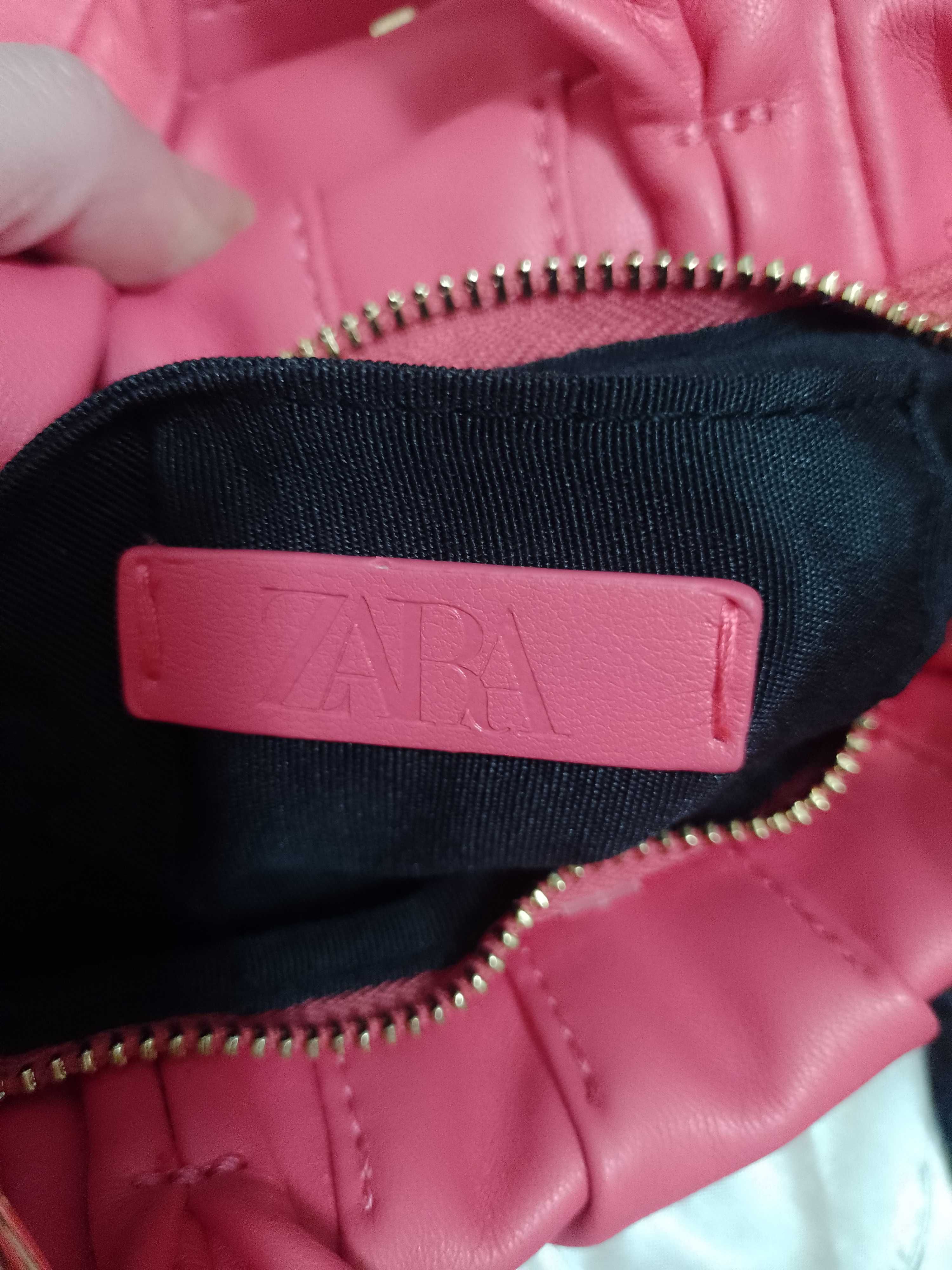 Zara/ Różowa torebka na ramię z Madrytu, torba do ręki