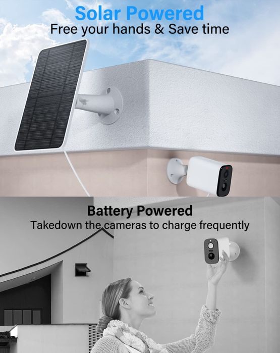 4szt Panel ładowania słonecznego kompatybilny z kamerą Arlo Pro 4