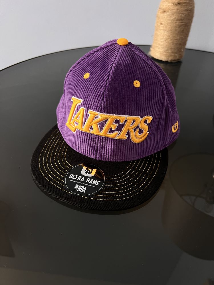 Кепка Lakers,SnapBack вельветовая кепка, бейсболка лейкерс