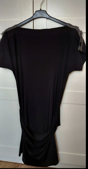 Czarna tunika sukienka z cekinami M / L