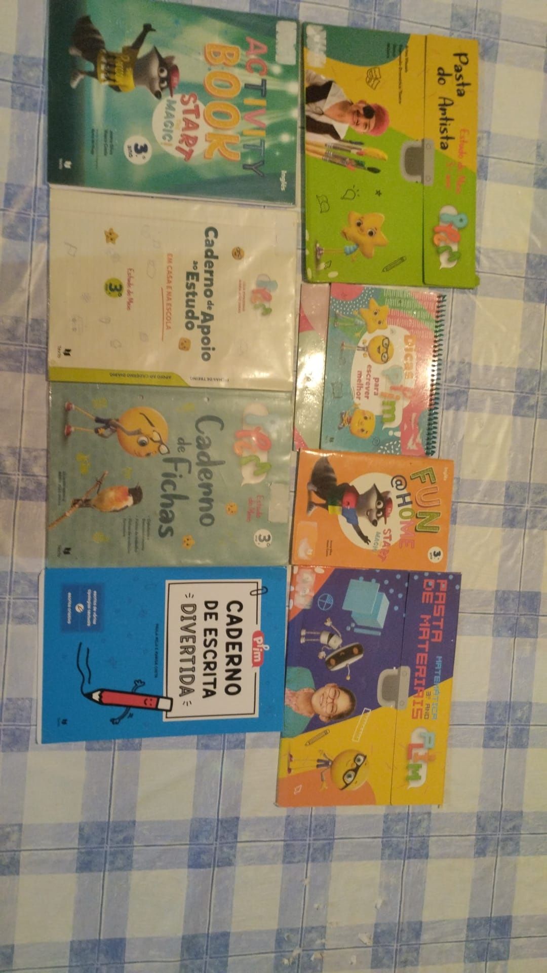 Manuais e cadernos de fichas 3°ano