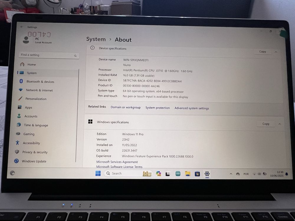Portatil notebook marca branca