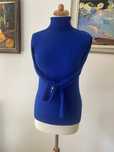 Sweter golf damski wiskoza niebieski kobalt Mohito m