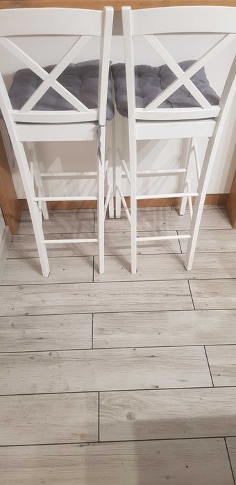 Krzesła hokery wysokie 2 szt.