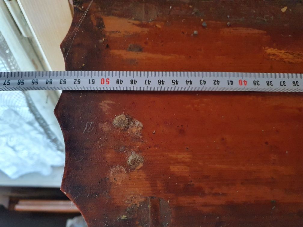 Drewniana półeczka ścienna 53 cm PRL
