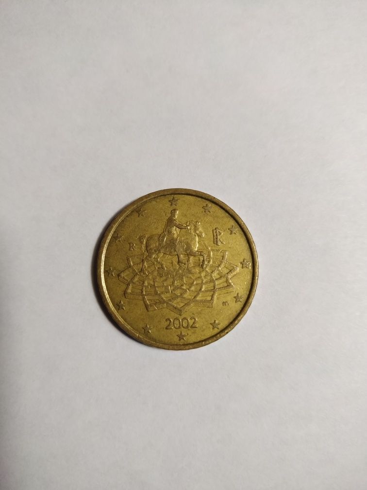 Монета 50 euro cent 2002