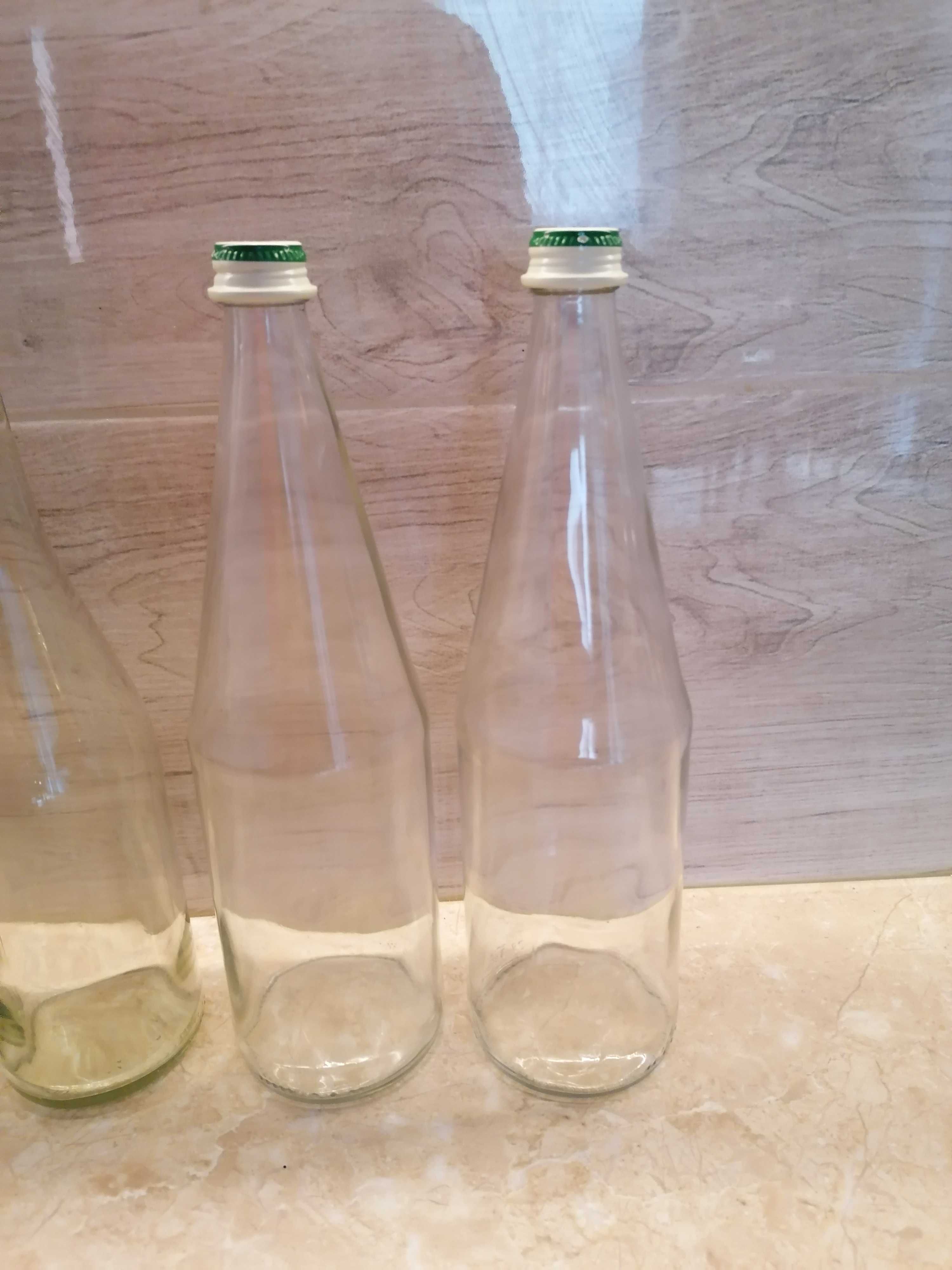 4 szt  szklanych butelek - 1 litr