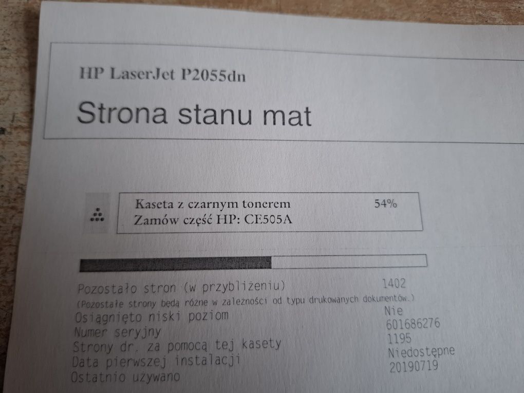 Drukarka Hp Laserjet P2055dn