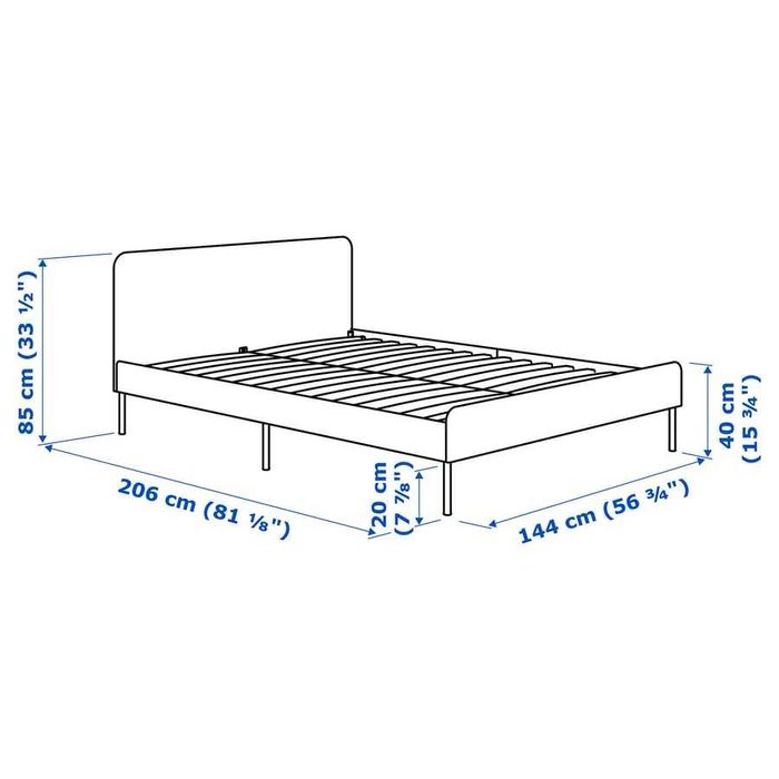 Cama casal IKEA Slattum 140 X 200