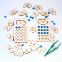 Zabawki matematyczne Montessori drewniane tablice matematyczne 1-20