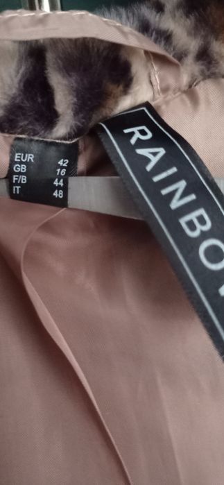 Nowa kurtka pluszowa damska panterka 42
