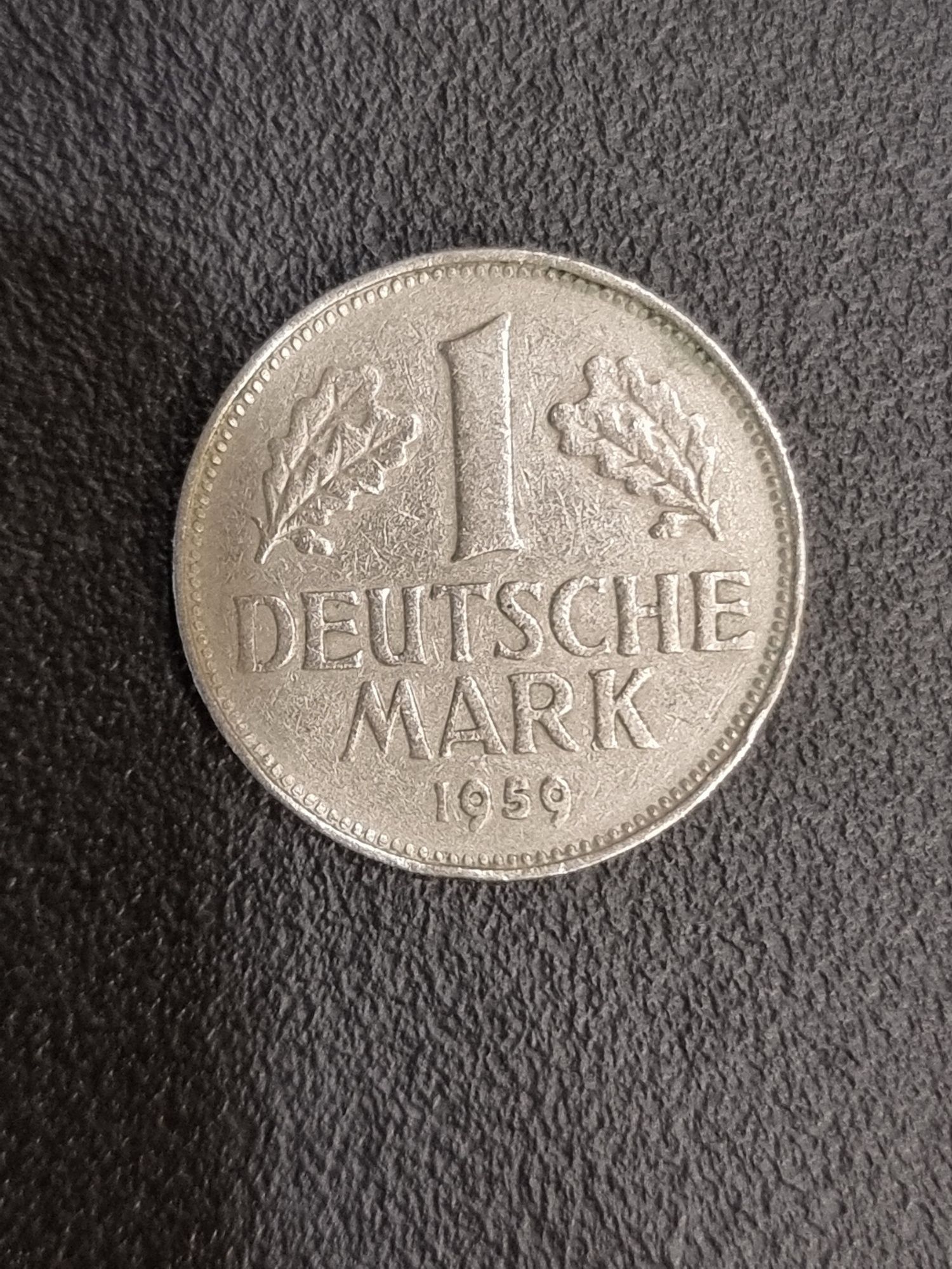 Moneta 1 deutsche mark 1959 rok.