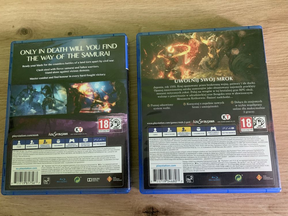 Nioh 1 i Nioh 2 PS4 - stan wzorowy