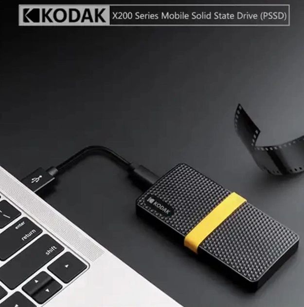 Зовнішній жорсткий SSD диск Kodak X200 512Gb USB 3.1 Black