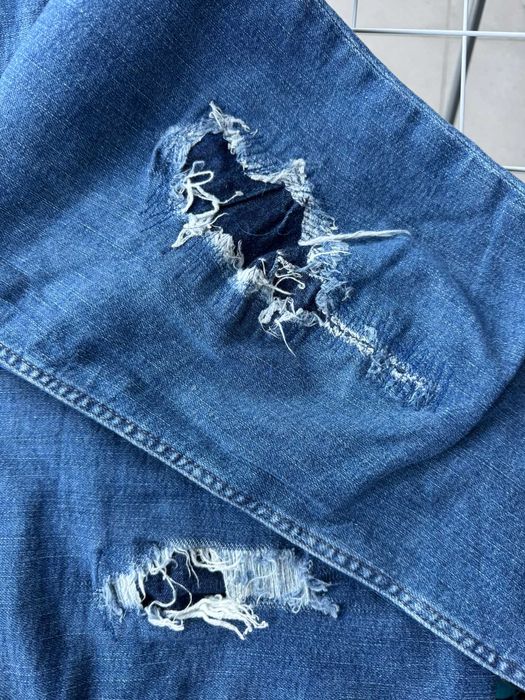 Jeansowe spodnie ogrodniczki H&M