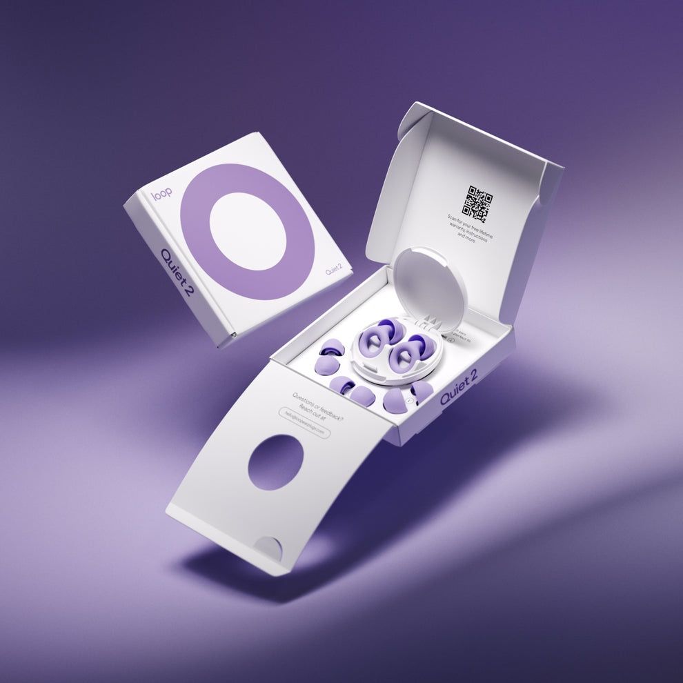 NOWE LOOP QUIET 2 Violet zatyczki stopery do uszu wielorazowe