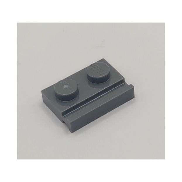 LEGO 32028 Płytka 1 X 2 modyfikowana z szyną Dark Bluish Gray 1 szt.