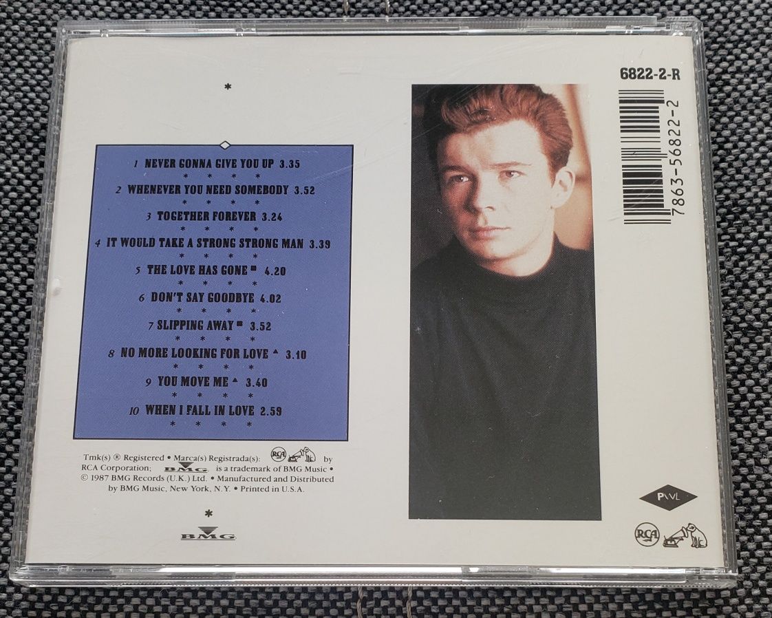 Rick Astley Whenever You Need Somebody USA CD RCA