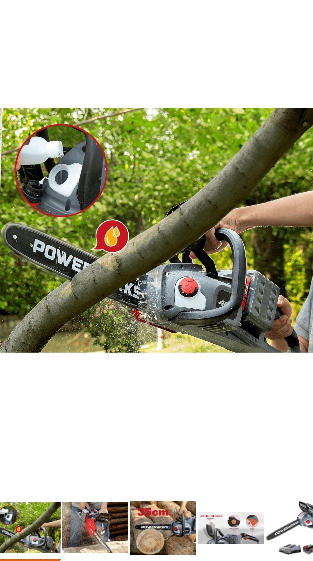 Piła akumulatorowa 40v Najmocniejsza Szwedzkiej firmy Powerworks 15m/s