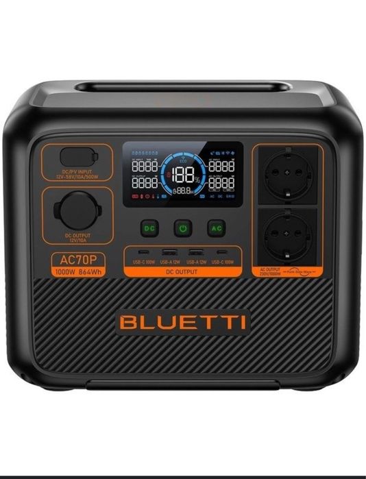 Зарядна станція BLUETTI  AC70P, 1000 Вт, 864 Вт*год