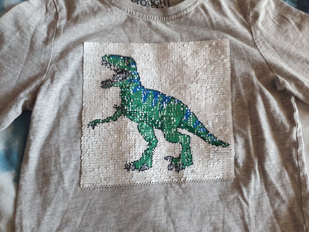 T-shirt z dinozauren C&A odwracane cekiny,  116
