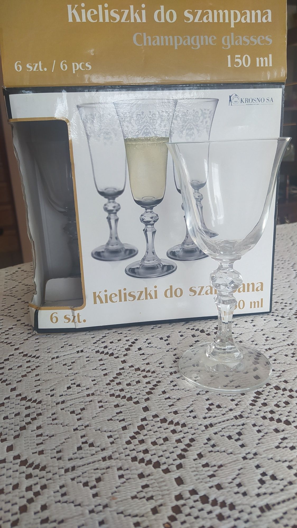 Kieliszki do szampana 150ml Krosno polskie