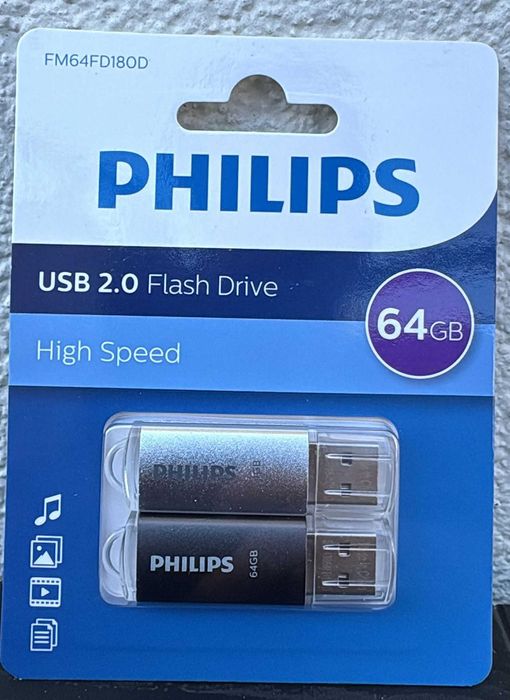 Pendrive PHILIPS 64GB 2SZT w zestawie