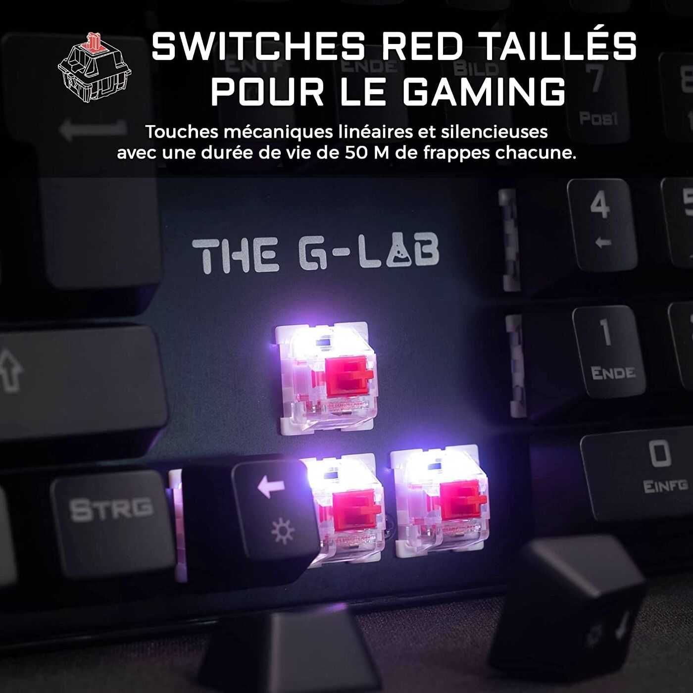 Ігрова дротова механічна клавіатура The G-lab Keyz-Rubidium