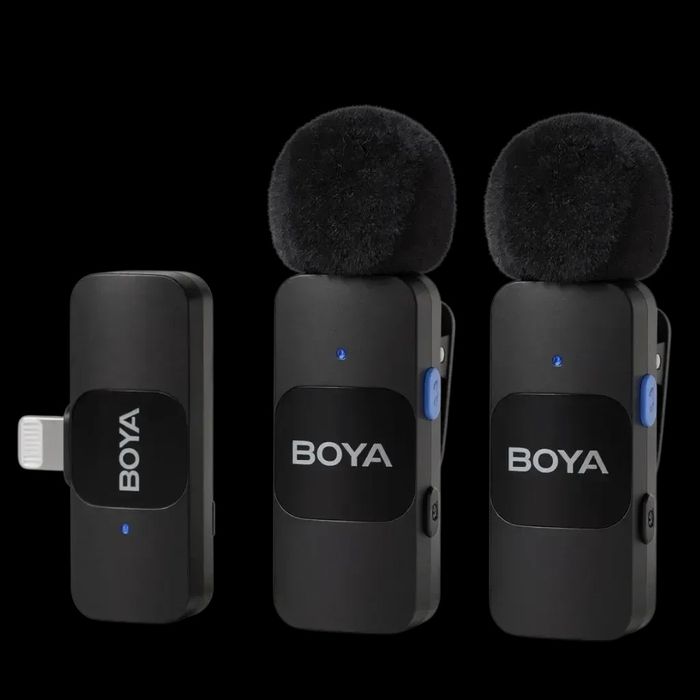 Професійний мікрофон петличний бездротовий подвійний iPhone BOYA BY-V2