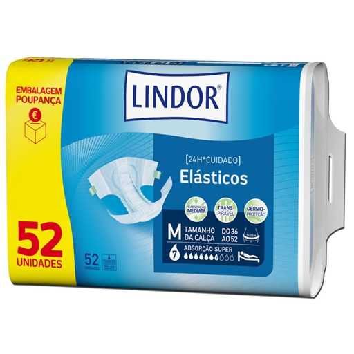 Fraldas LINDOR Elásticos Air Dry * Tam. M * Anca 36 - 52 (90 - 135 cm.