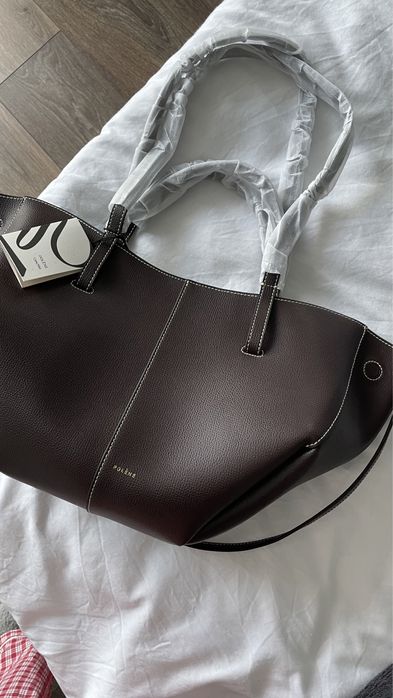 Сумка Polene Cyme ebony camel black cherry кемл чорна шоколад