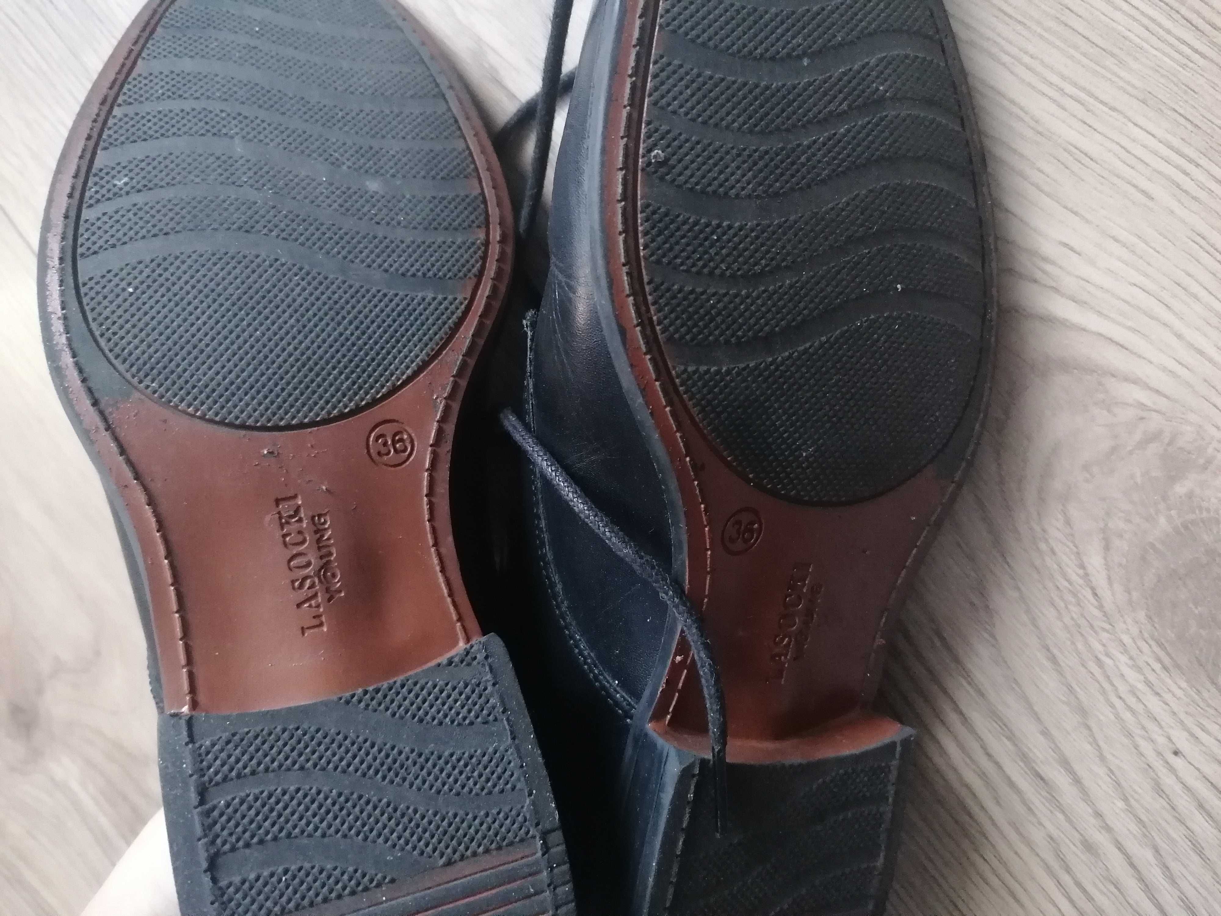 Buty skórzane Lasocki rozmiar 36 chłopięce