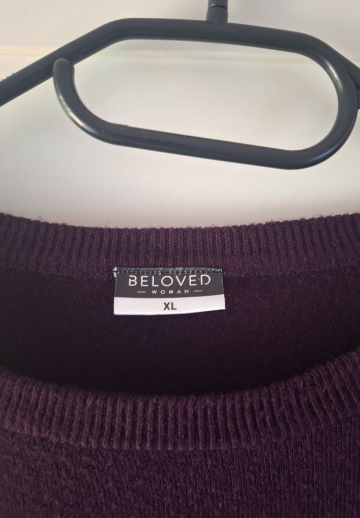 Śliwkowa sweter długi rękaw Pepco XL