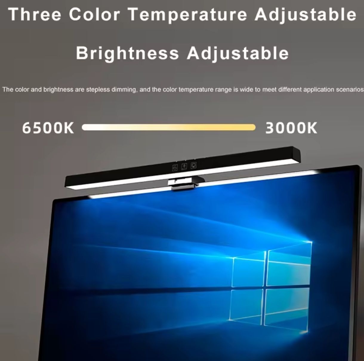 Lampa biurkowa z montażem na monitor