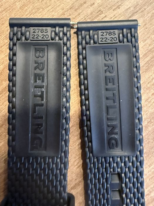 Breitling - pasek gumowy z klamerką do zegarka