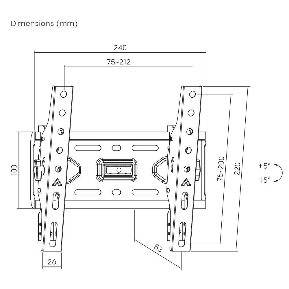 13"-43" Кронштейн для тв UniBracket BZ02-23 Кріплення для телевізора