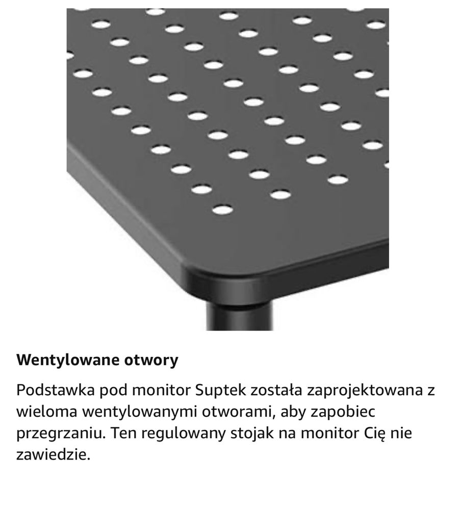 stojak na monitor suptek, metalowy dwupoziomowa