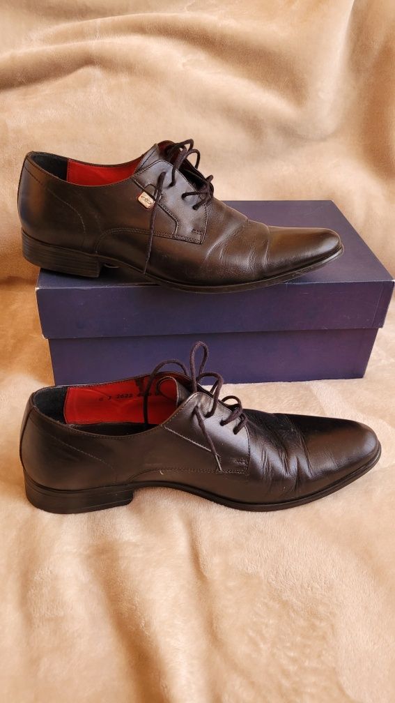 Domeno męskie półbuty obuwie czarne 42 rozmiar