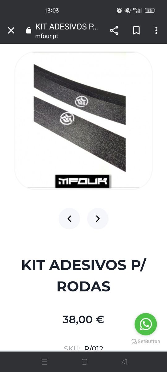 Kit autocolantes para proteção de rodas mfour