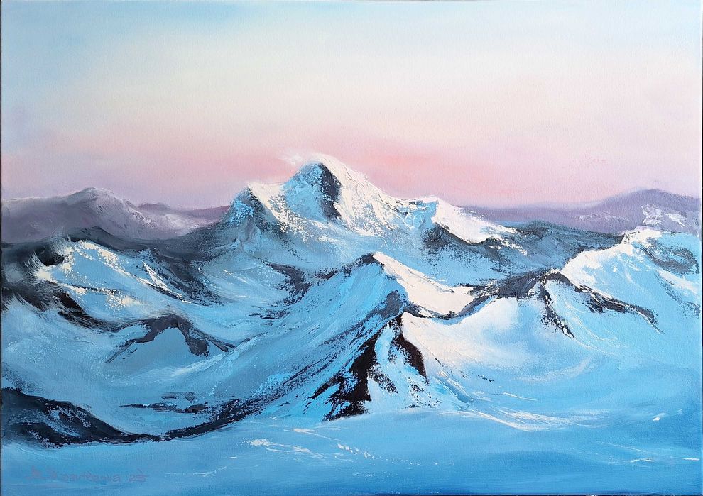 картина "Де сніг торкається небес"