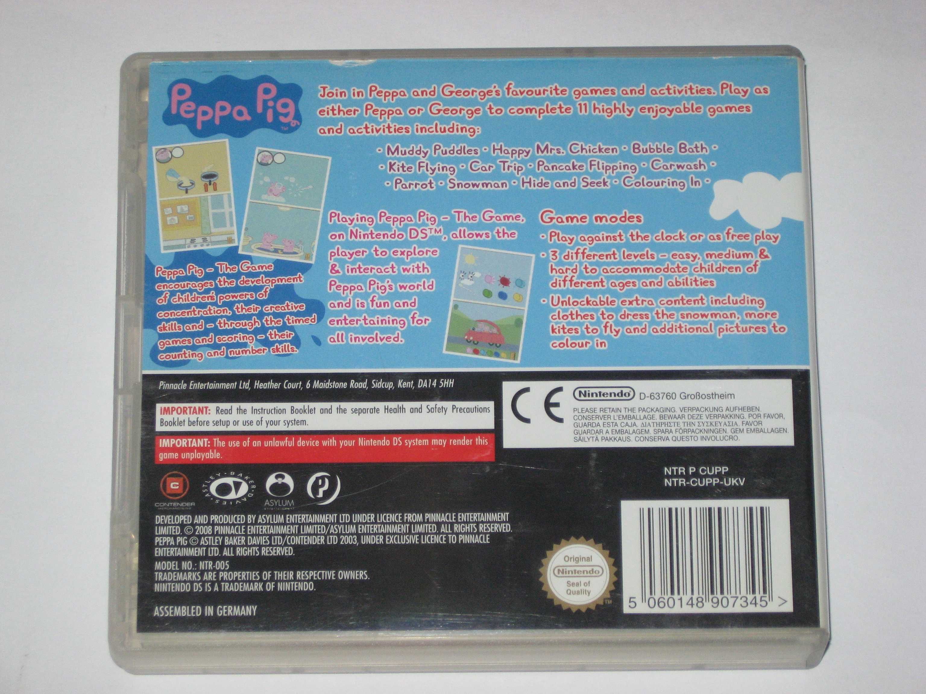 Peppa Pig The Game Nintendo DS! 3xA BDB! DS!