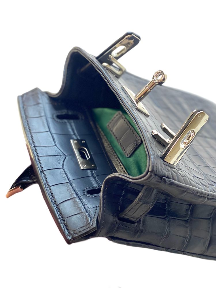 Мужская сумка из крокодила в стиле Hermes