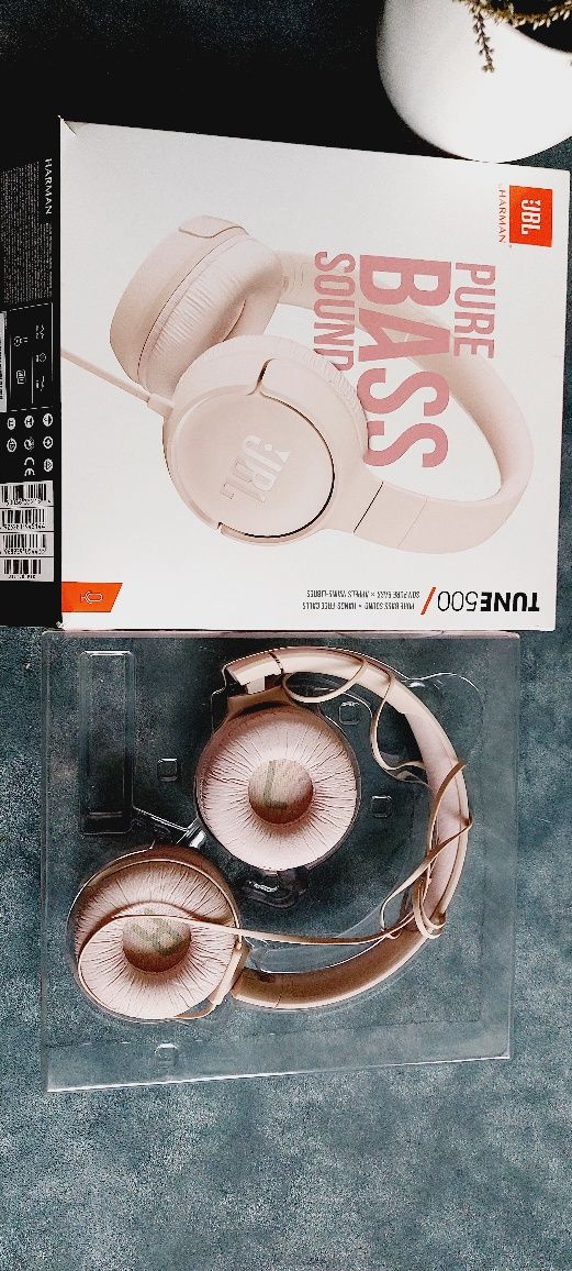 JBL Tune 500 pudrowy róż