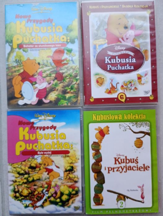 4 filmy DVD z Kubusiem Puchatkiem