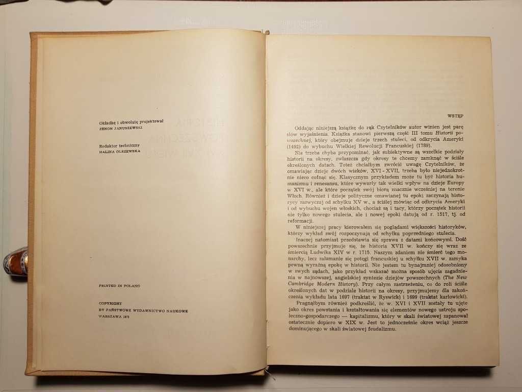 Zbigniew Wójcik, Historia powszechna XVI-XVII wiek