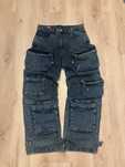 zara baggy szerokie cargo spodnie jeansowe swag skate hip hop rap