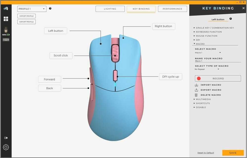 Mysz GLORIOUS Model D Pro Niebiesko-różowy/tylko 3DNI/ NOWY/GWARANCJA.